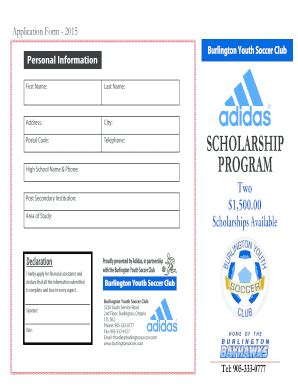 adidas scholarship application